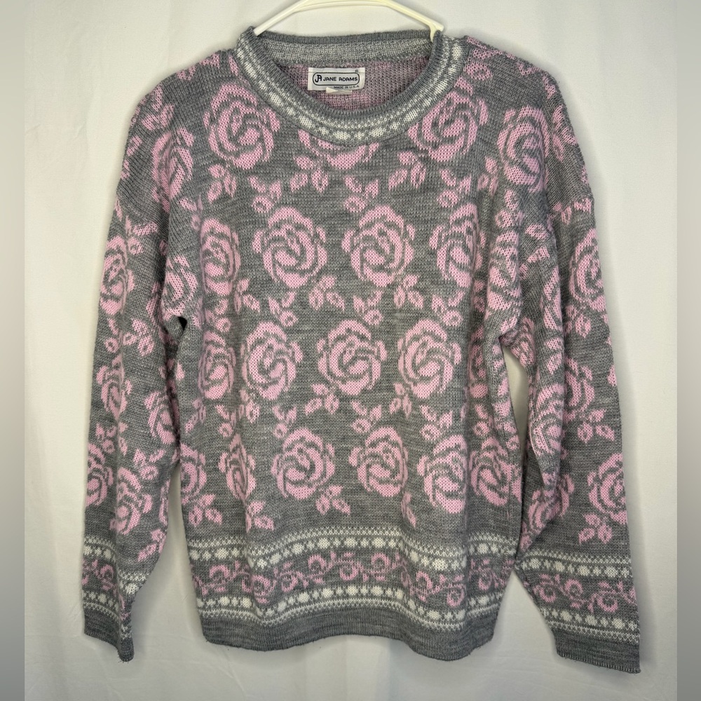 Vintage Jane Adams floral sweater